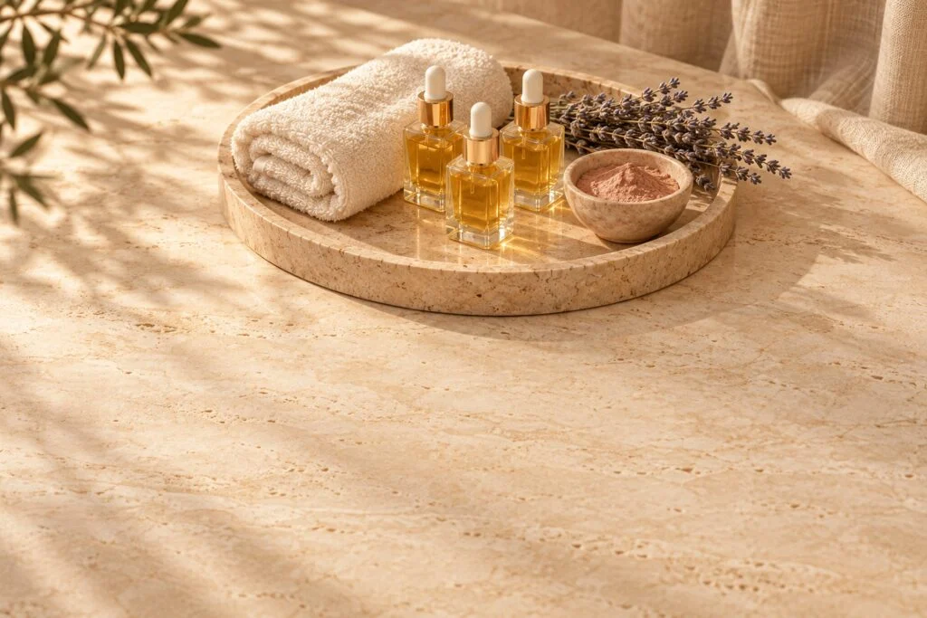 Hot towel and essential oils tray